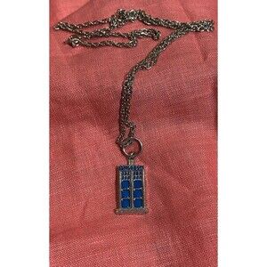 Necklace of Blue Police Box Science Fiction Doctor